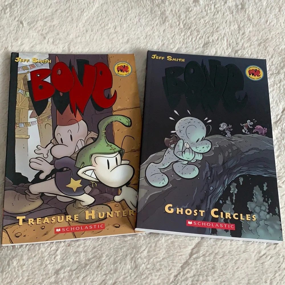 2 NEW books BONE by Jeff Smith Treasure Hunters & Ghost Circles